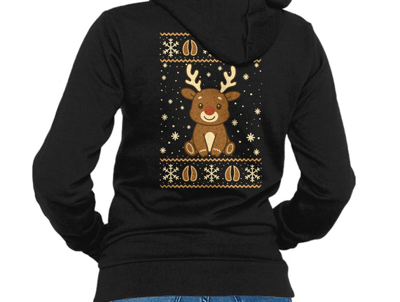 Gingerbread Reindeer Ugly Sweater