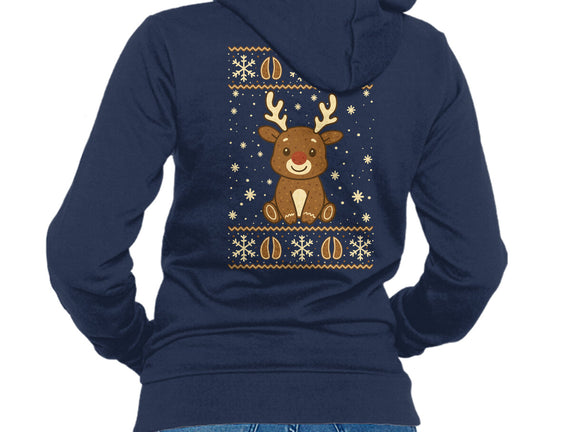 Gingerbread Reindeer Ugly Sweater