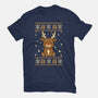 Gingerbread Reindeer Ugly Sweater-Mens-Premium-Tee-JamesQJO