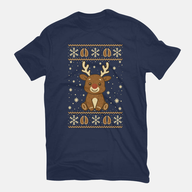 Gingerbread Reindeer Ugly Sweater-Youth-Basic-Tee-JamesQJO