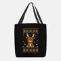 Gingerbread Reindeer Ugly Sweater-None-Basic Tote-Bag-JamesQJO