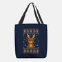 Gingerbread Reindeer Ugly Sweater-None-Basic Tote-Bag-JamesQJO