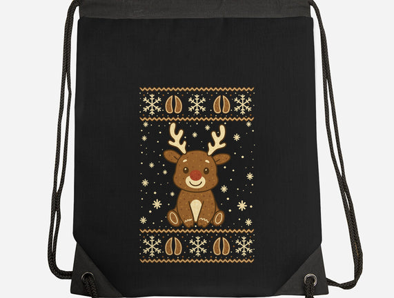 Gingerbread Reindeer Ugly Sweater