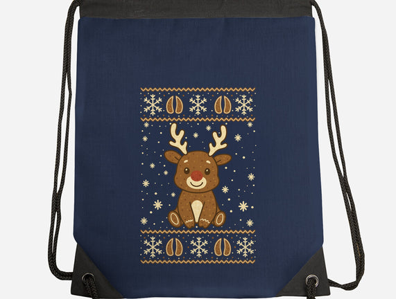 Gingerbread Reindeer Ugly Sweater