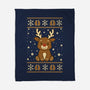 Gingerbread Reindeer Ugly Sweater-None-Fleece-Blanket-JamesQJO