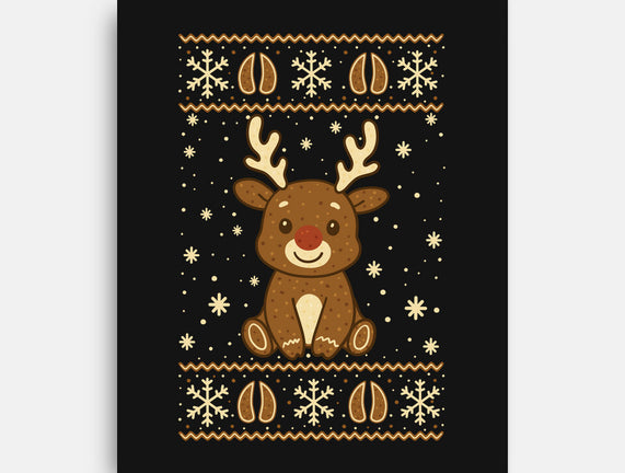 Gingerbread Reindeer Ugly Sweater