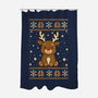 Gingerbread Reindeer Ugly Sweater-None-Polyester-Shower Curtain-JamesQJO