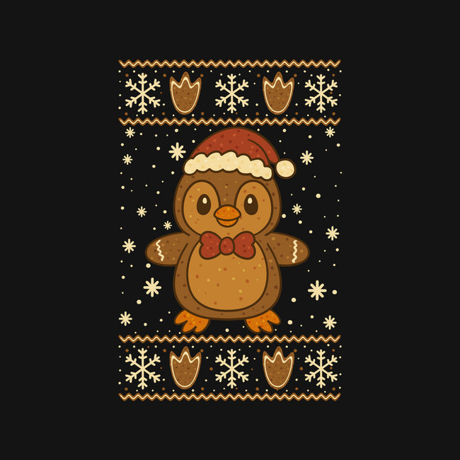 Gingerbread Penguin Ugly Sweater-None-Glossy-Sticker-JamesQJO