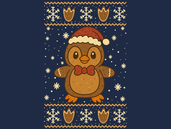 Gingerbread Penguin Ugly Sweater