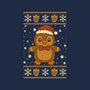 Gingerbread Penguin Ugly Sweater-Unisex-Basic-Tee-JamesQJO