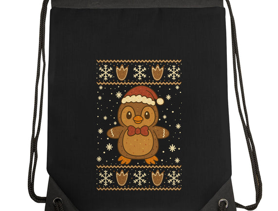 Gingerbread Penguin Ugly Sweater