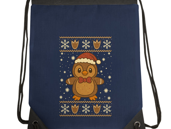 Gingerbread Penguin Ugly Sweater