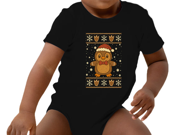 Gingerbread Penguin Ugly Sweater