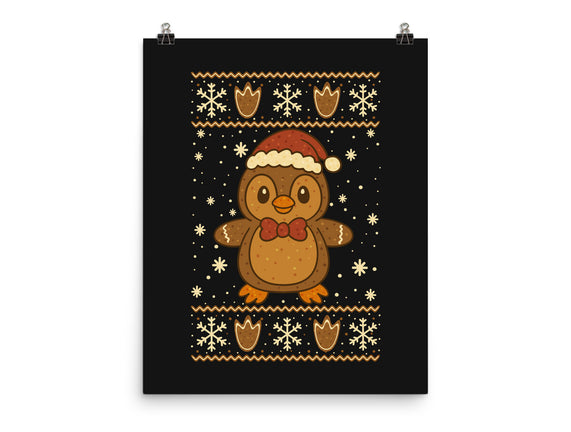 Gingerbread Penguin Ugly Sweater