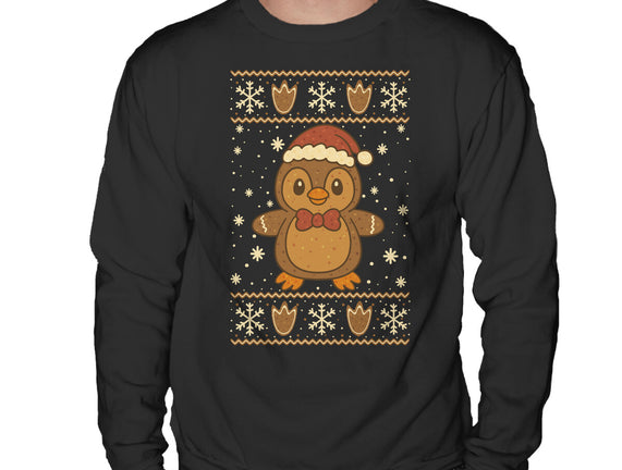 Gingerbread Penguin Ugly Sweater