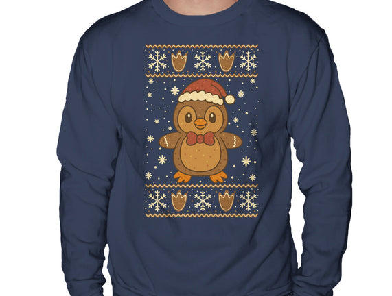 Gingerbread Penguin Ugly Sweater