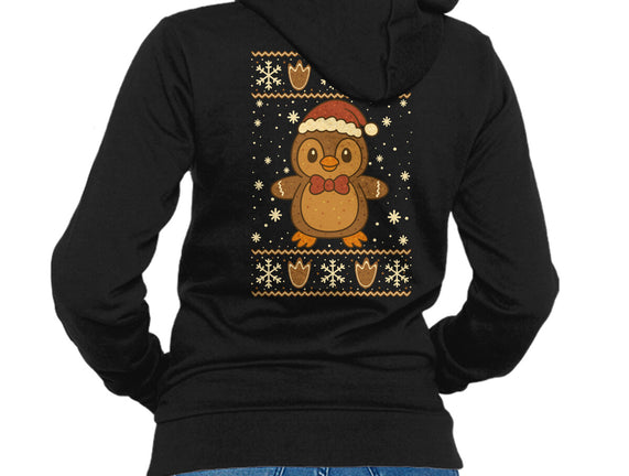 Gingerbread Penguin Ugly Sweater