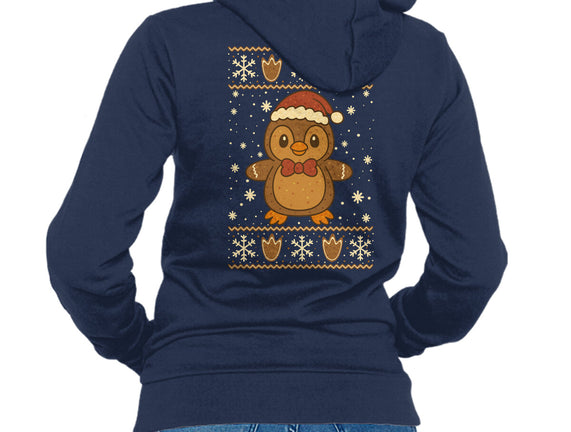 Gingerbread Penguin Ugly Sweater