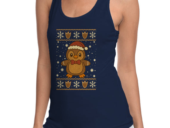 Gingerbread Penguin Ugly Sweater