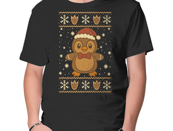 Gingerbread Penguin Ugly Sweater