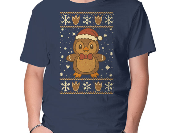Gingerbread Penguin Ugly Sweater