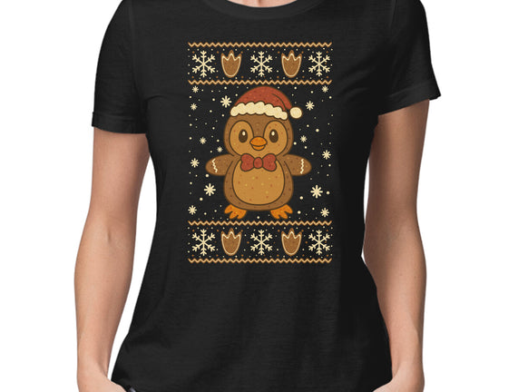 Gingerbread Penguin Ugly Sweater