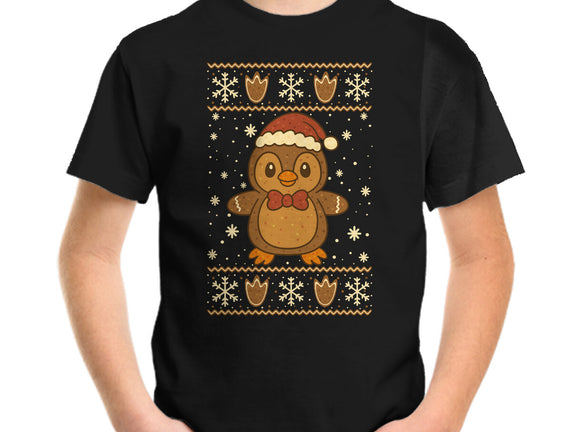 Gingerbread Penguin Ugly Sweater