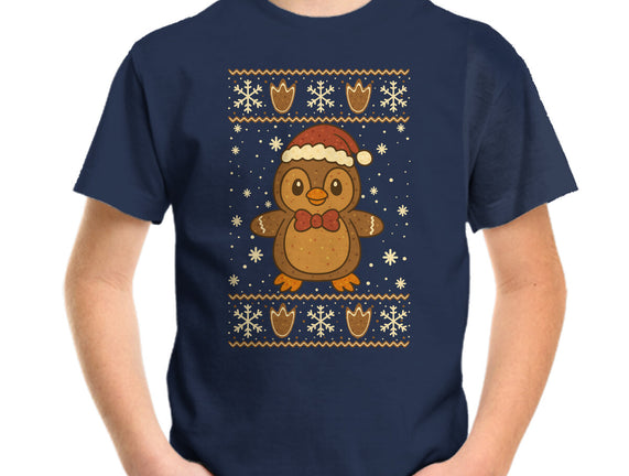 Gingerbread Penguin Ugly Sweater