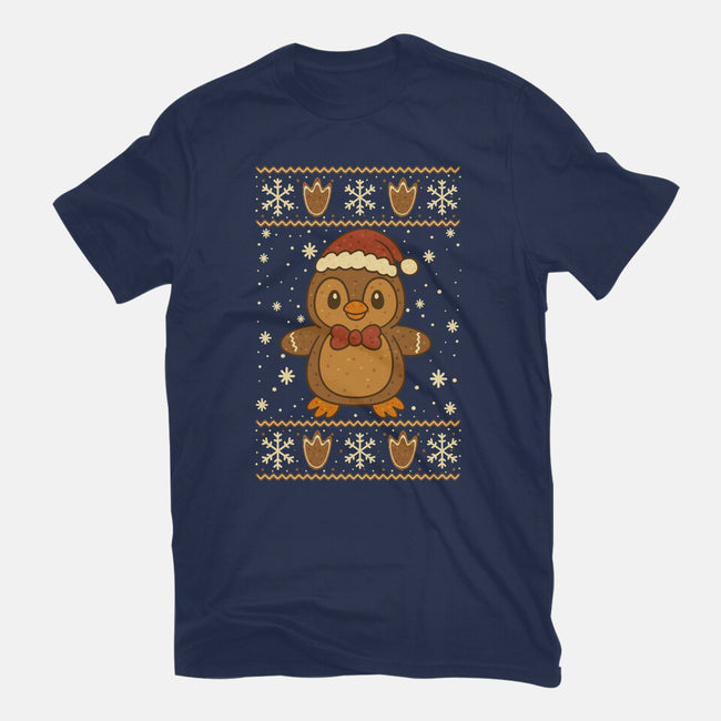 Gingerbread Penguin Ugly Sweater-Youth-Basic-Tee-JamesQJO