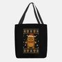 Gingerbread Penguin Ugly Sweater-None-Basic Tote-Bag-JamesQJO