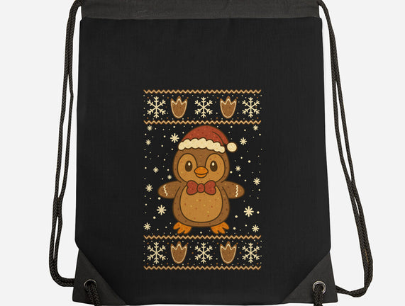 Gingerbread Penguin Ugly Sweater