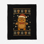 Gingerbread Penguin Ugly Sweater-None-Fleece-Blanket-JamesQJO