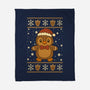 Gingerbread Penguin Ugly Sweater-None-Fleece-Blanket-JamesQJO