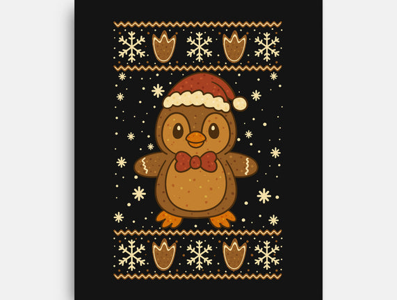 Gingerbread Penguin Ugly Sweater