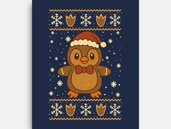 Gingerbread Penguin Ugly Sweater