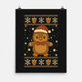 Gingerbread Penguin Ugly Sweater-None-Matte-Poster-JamesQJO