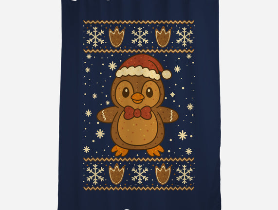 Gingerbread Penguin Ugly Sweater