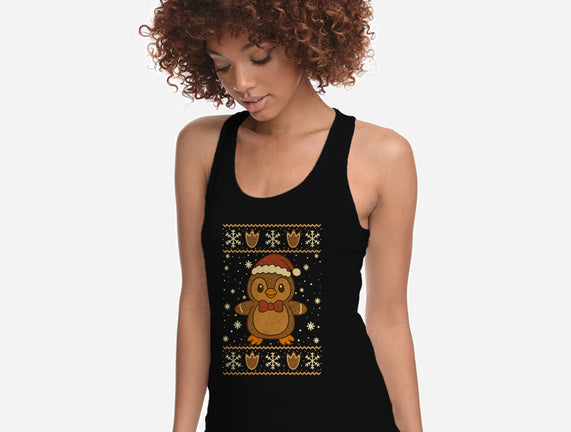 Gingerbread Penguin Ugly Sweater