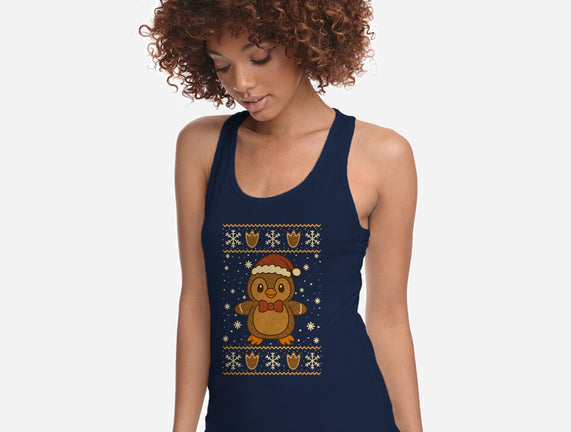 Gingerbread Penguin Ugly Sweater