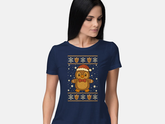 Gingerbread Penguin Ugly Sweater