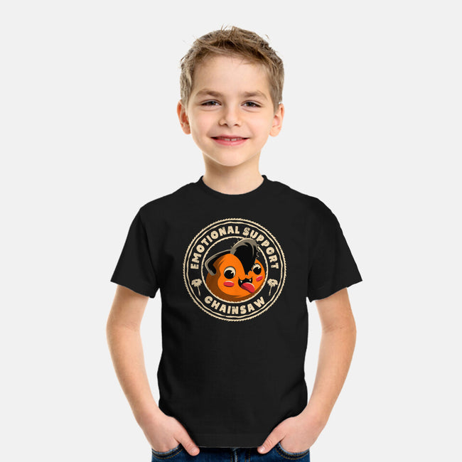 Emotional Support Chainsaw-Youth-Basic-Tee-rmatix