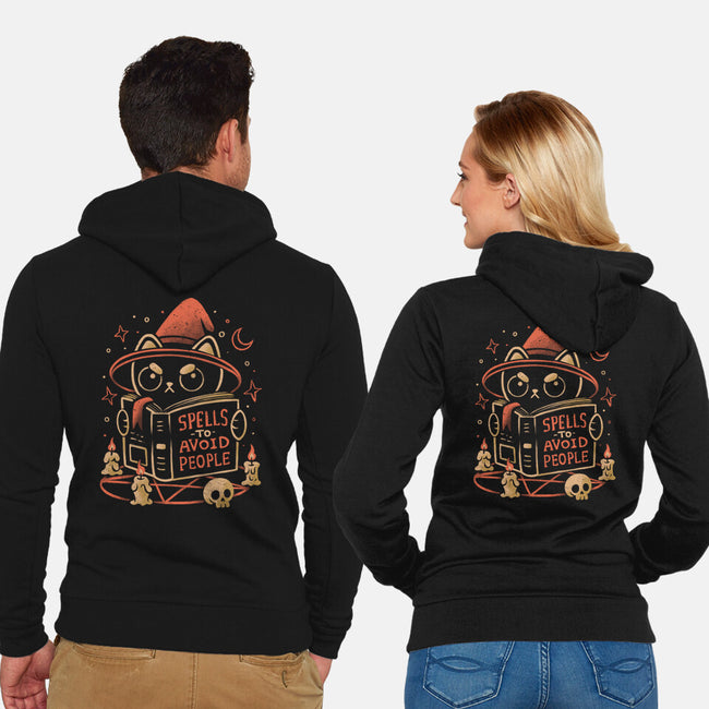 Spells To Avoid People-Unisex-Zip-Up-Sweatshirt-eduely
