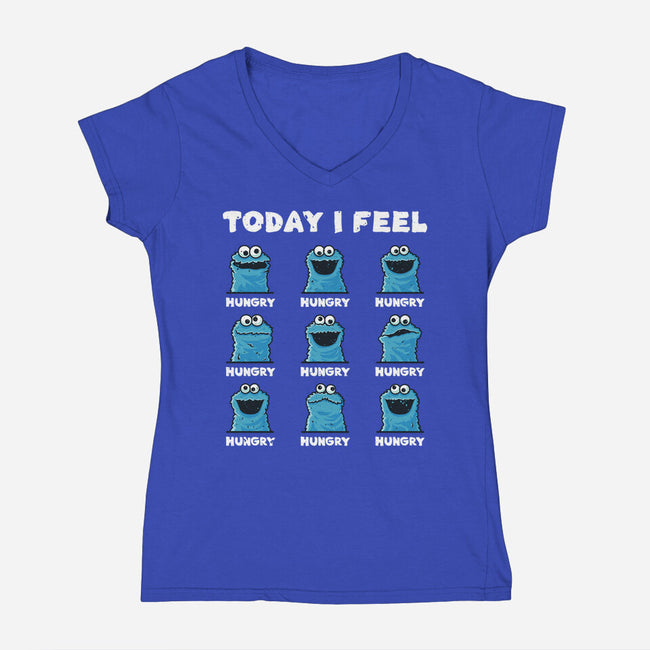 I Feel Hungry-Womens-V-Neck-Tee-retrodivision