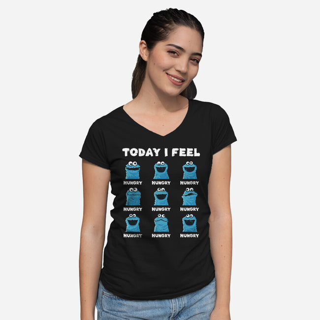 I Feel Hungry-Womens-V-Neck-Tee-retrodivision