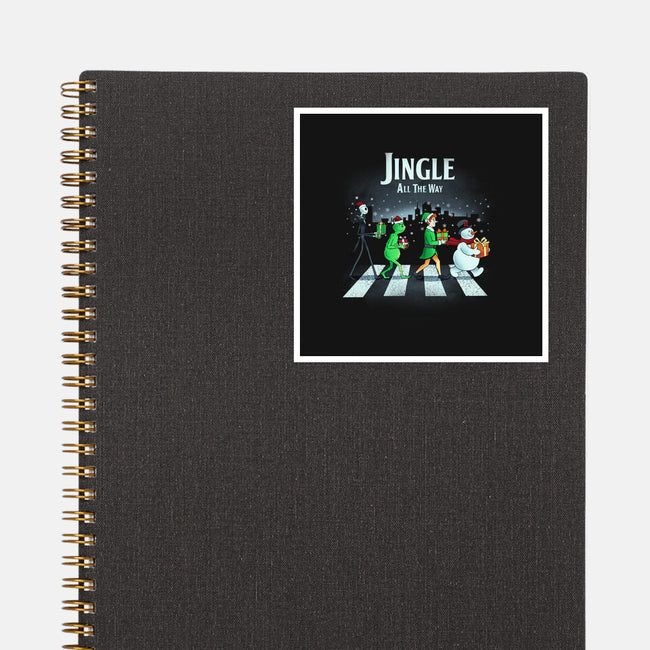 Jingle All The Way-None-Glossy-Sticker-dandingeroz