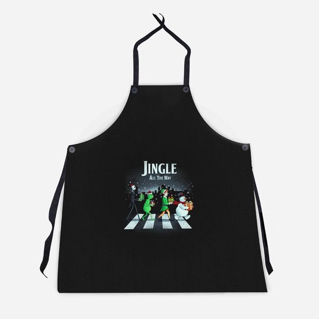 Jingle All The Way-Unisex-Kitchen-Apron-dandingeroz