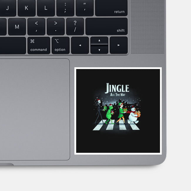 Jingle All The Way-None-Glossy-Sticker-dandingeroz