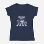 Holiday Knight-Womens-V-Neck-Tee-dandingeroz
