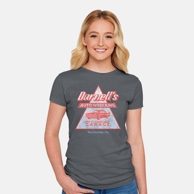 Darnell's Auto Wrecking-Womens-Fitted-Tee-Arinesart