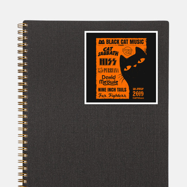 Black Cat Music Festival-None-Glossy-Sticker-drbutler